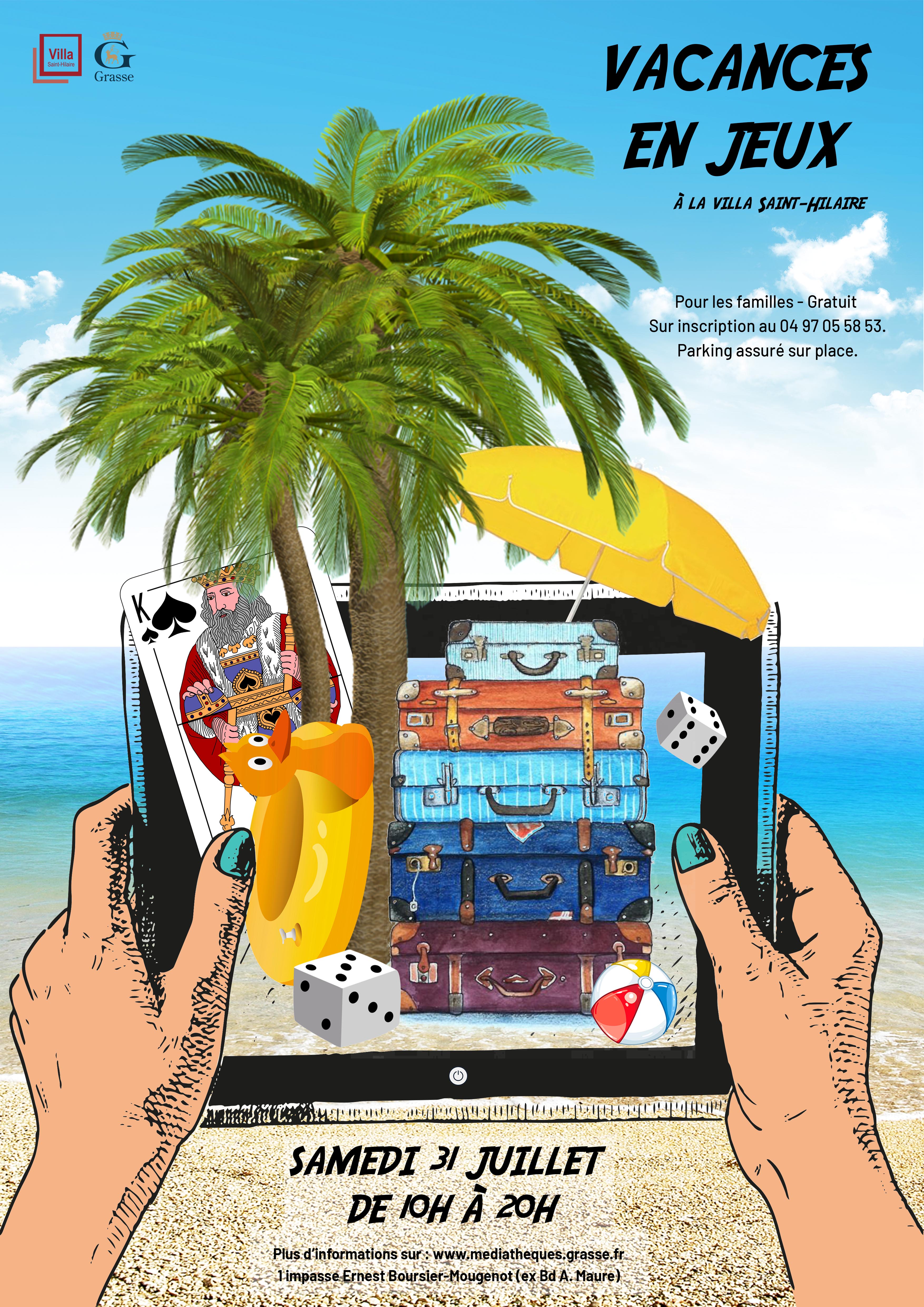 Affiche vacances en jeux