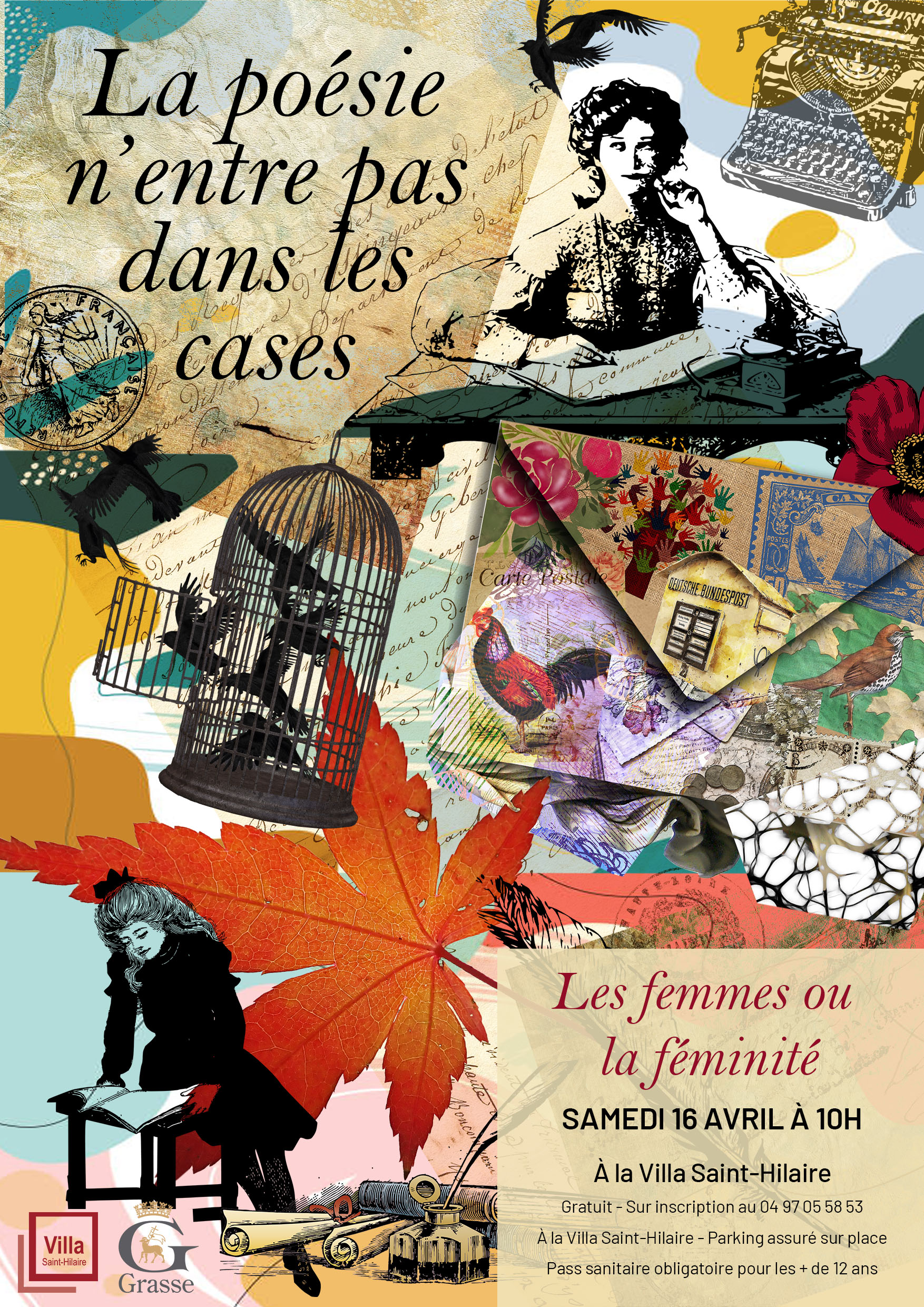 Affiche à vos plumes la poésie ne rentre pas dans les cases 16.04